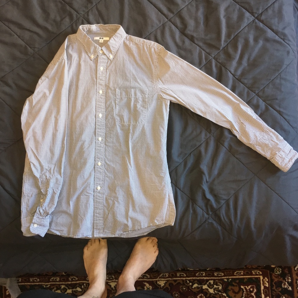 Uniqlo Men's checked dress shirt